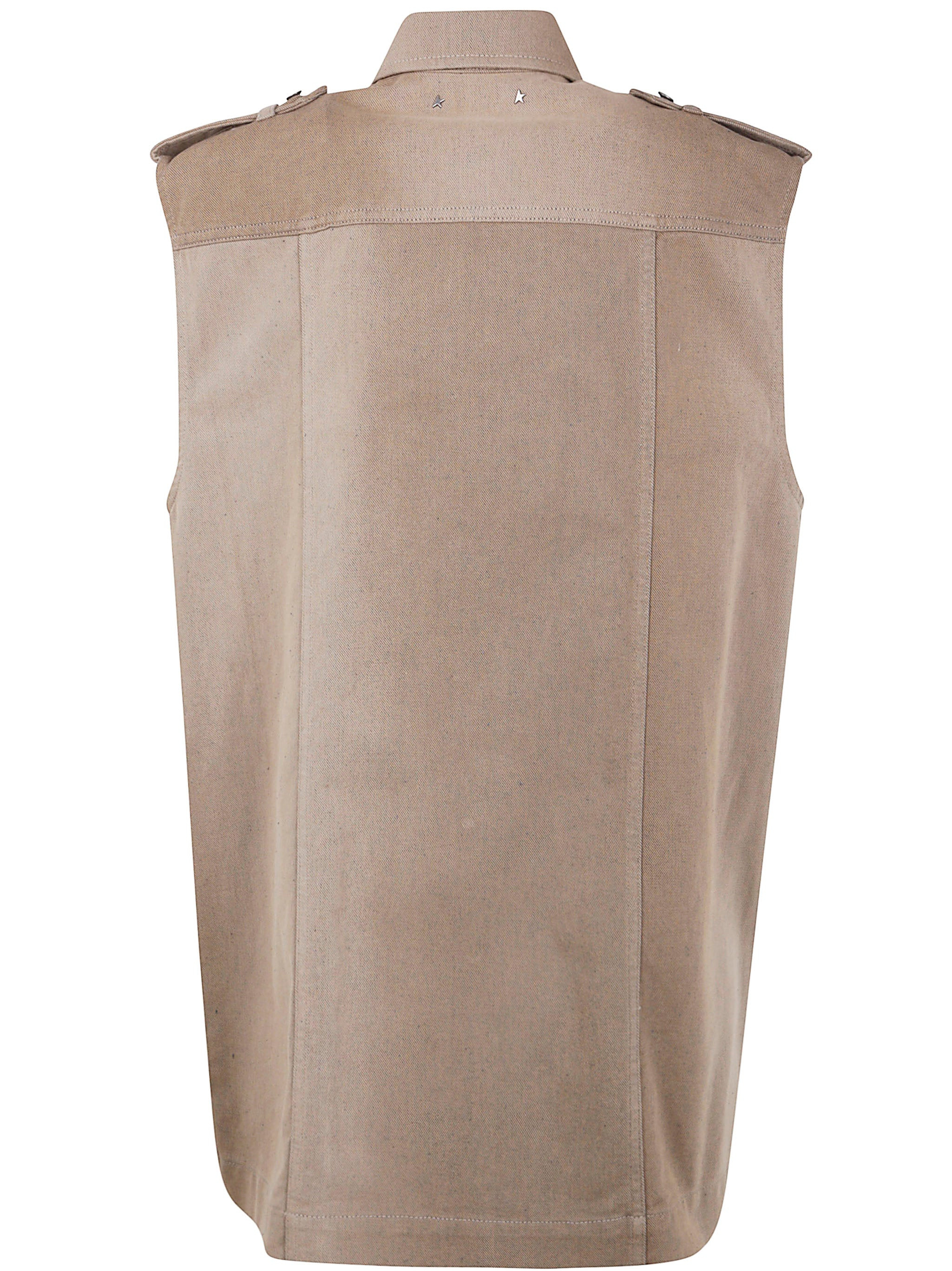 Golden Goose Women "Journey W`S" Osanne Shirt Dress Sleeveless Cotton Denim Full Sly Wash - 2