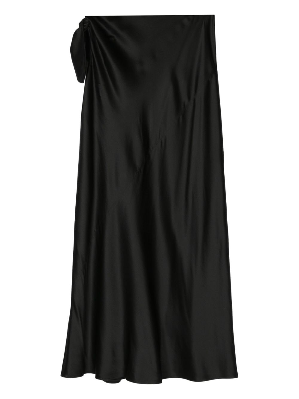 tie-detail silk maxi skirt - 2