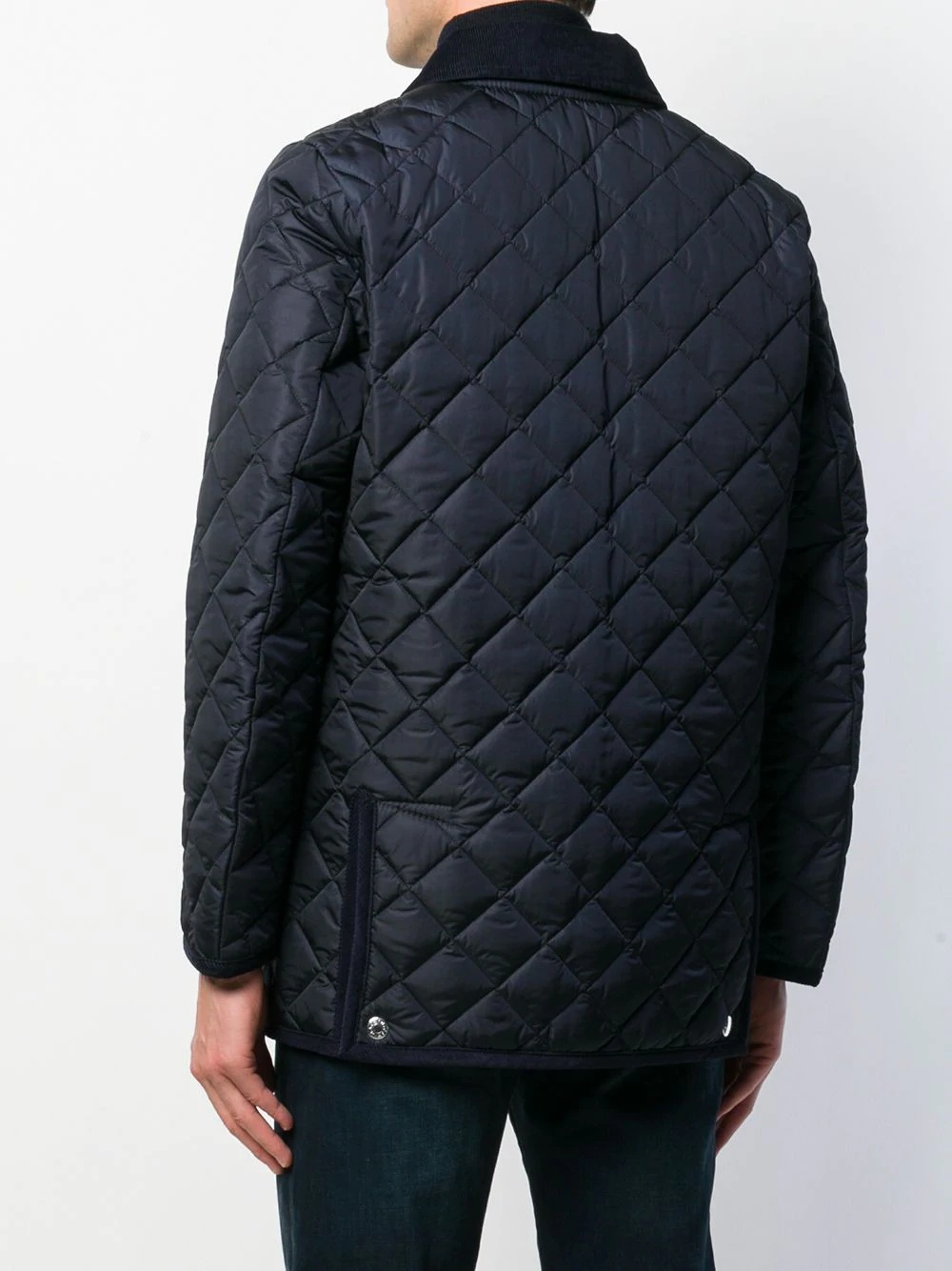 WAVERLY Navy Nylon Quilted Jacket|GQ-1001 - 4