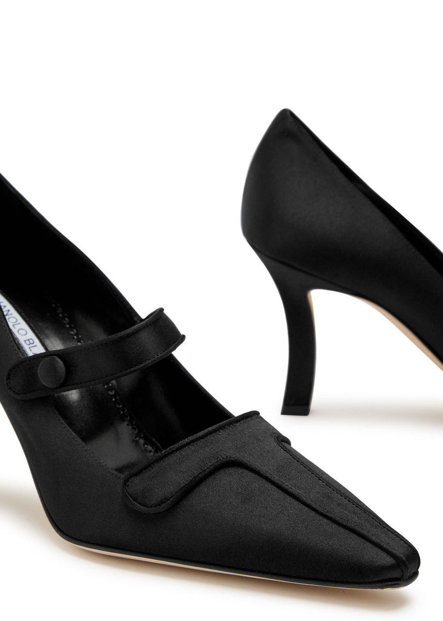 Manolo Blahnik Ganeus 90 Satin Pumps - 4