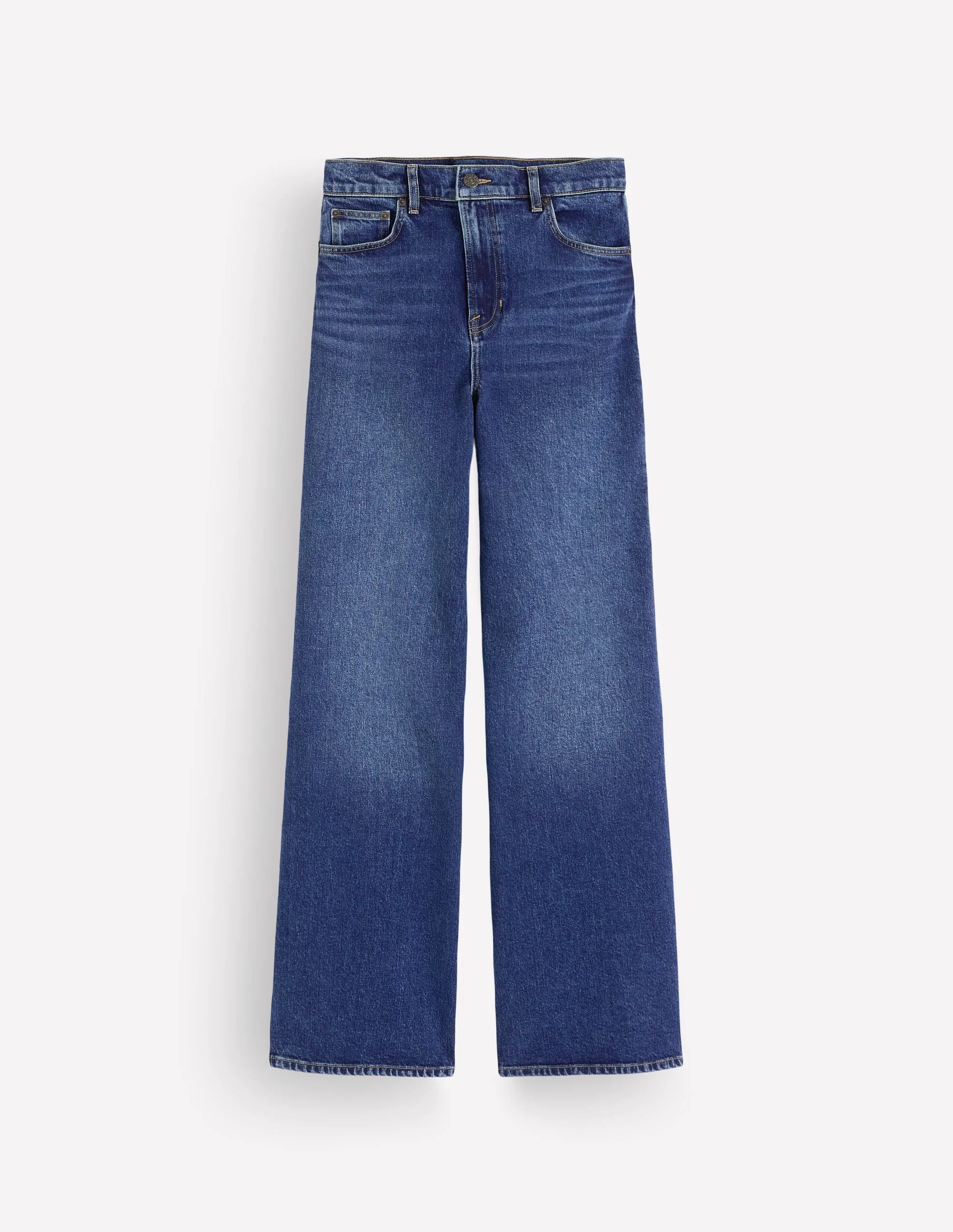 High Rise Wide Leg Jeans-Mid Vintage - 1