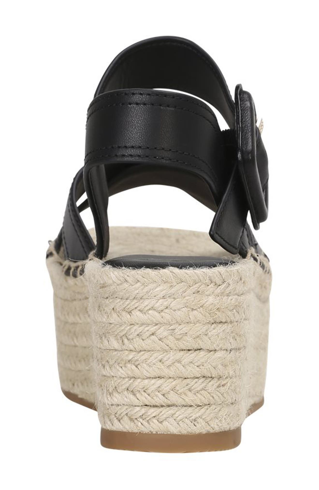BOSS Machica Espadrille Ankle Strap Platform Wedge Sandal in Black at Nordstrom - 4