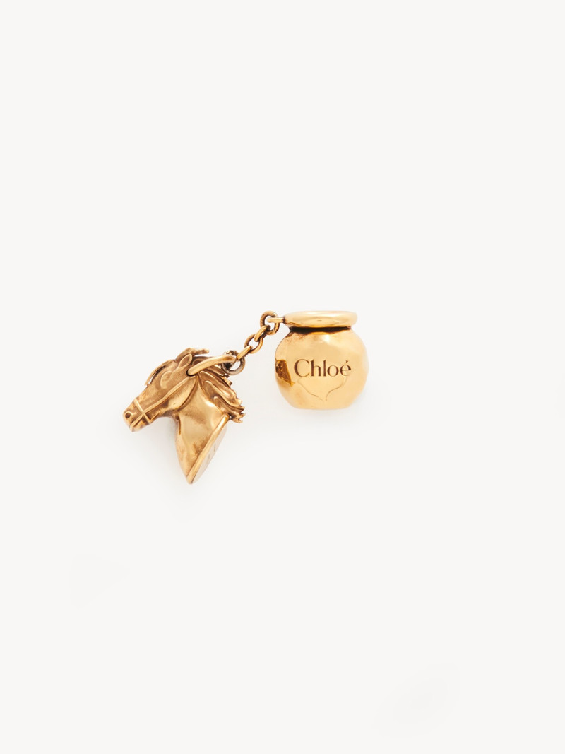 SPHERE HORSE DICE CHARM FOR BRACELET BAG IN BRASS 1