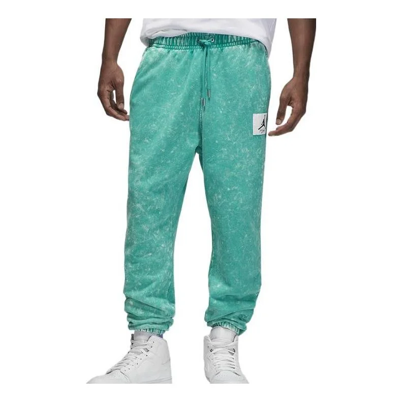 Men's Air Jordan FW22 Solid Color Logo Lacing Sports Pants/Trousers/Joggers Green DR3089-322 - 1