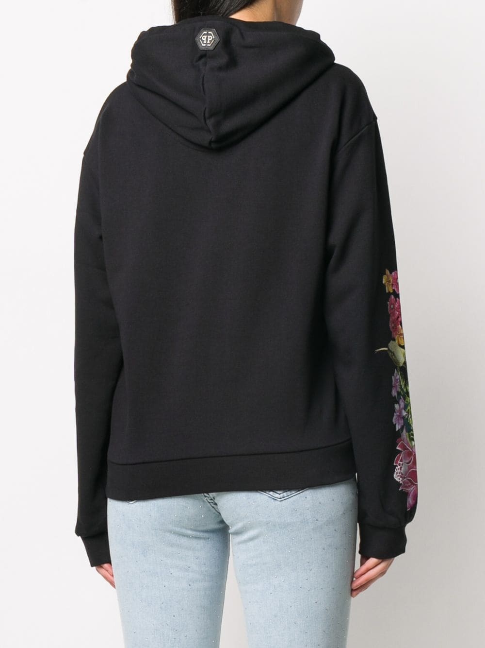 floral embellished hoodie - 4