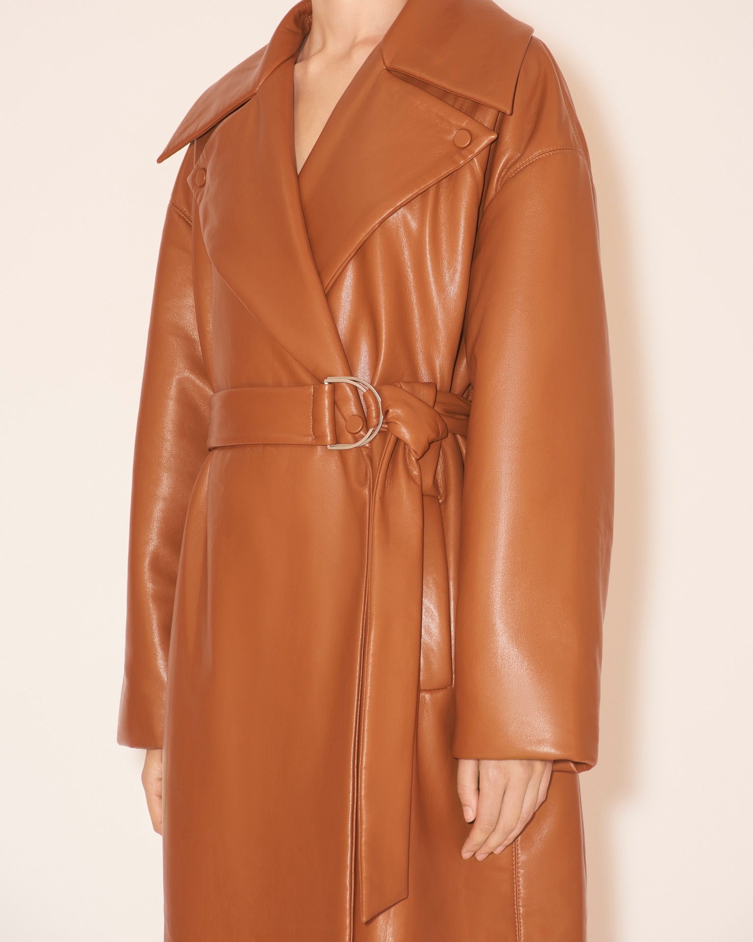LIANO - OKOBOR™ alt-leather coat - Black - 2