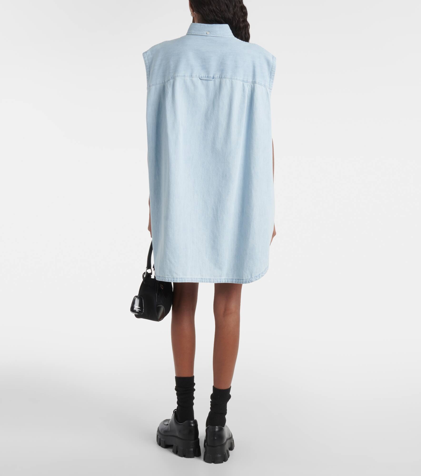 Oversized denim shirt dress - 3