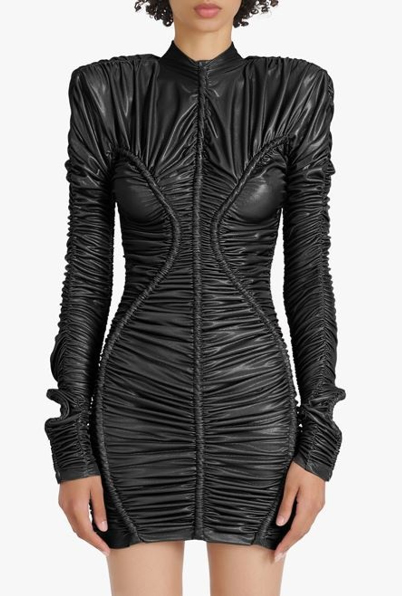 Short black jersey dress 5