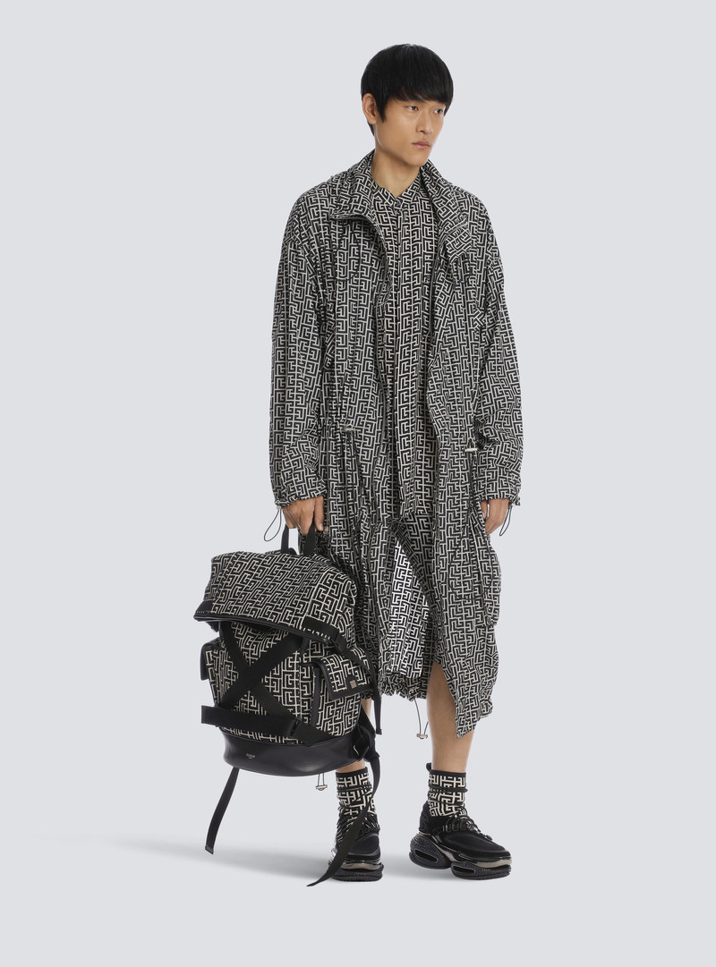 Balmain Bicolor  jacquard 1945 backpack outlook