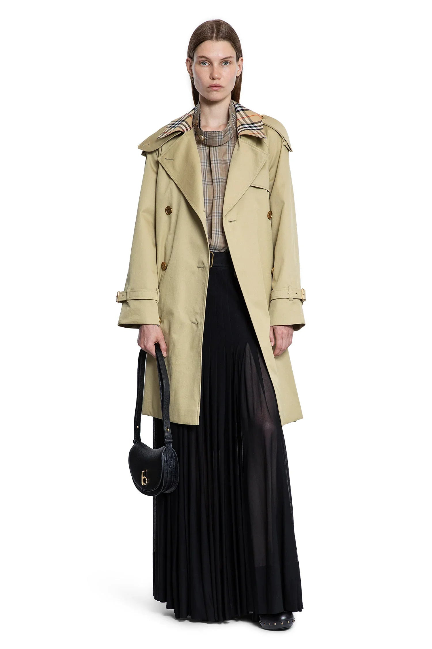 Mid-Length-Check-Collar-Castleford-Trench-Coat - 4