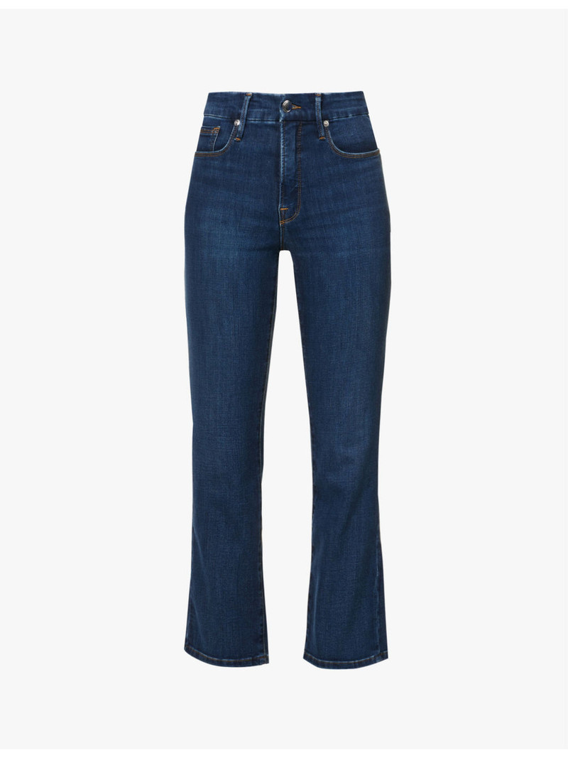 Good Legs straight cotton-blend stretch-denim jeans 1