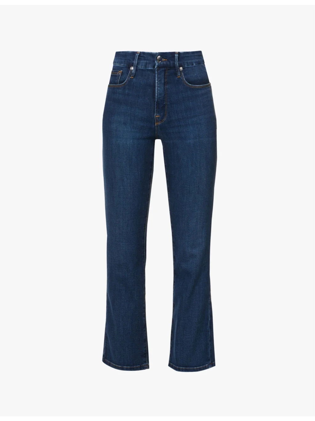 Good Legs straight cotton-blend stretch-denim jeans - 1