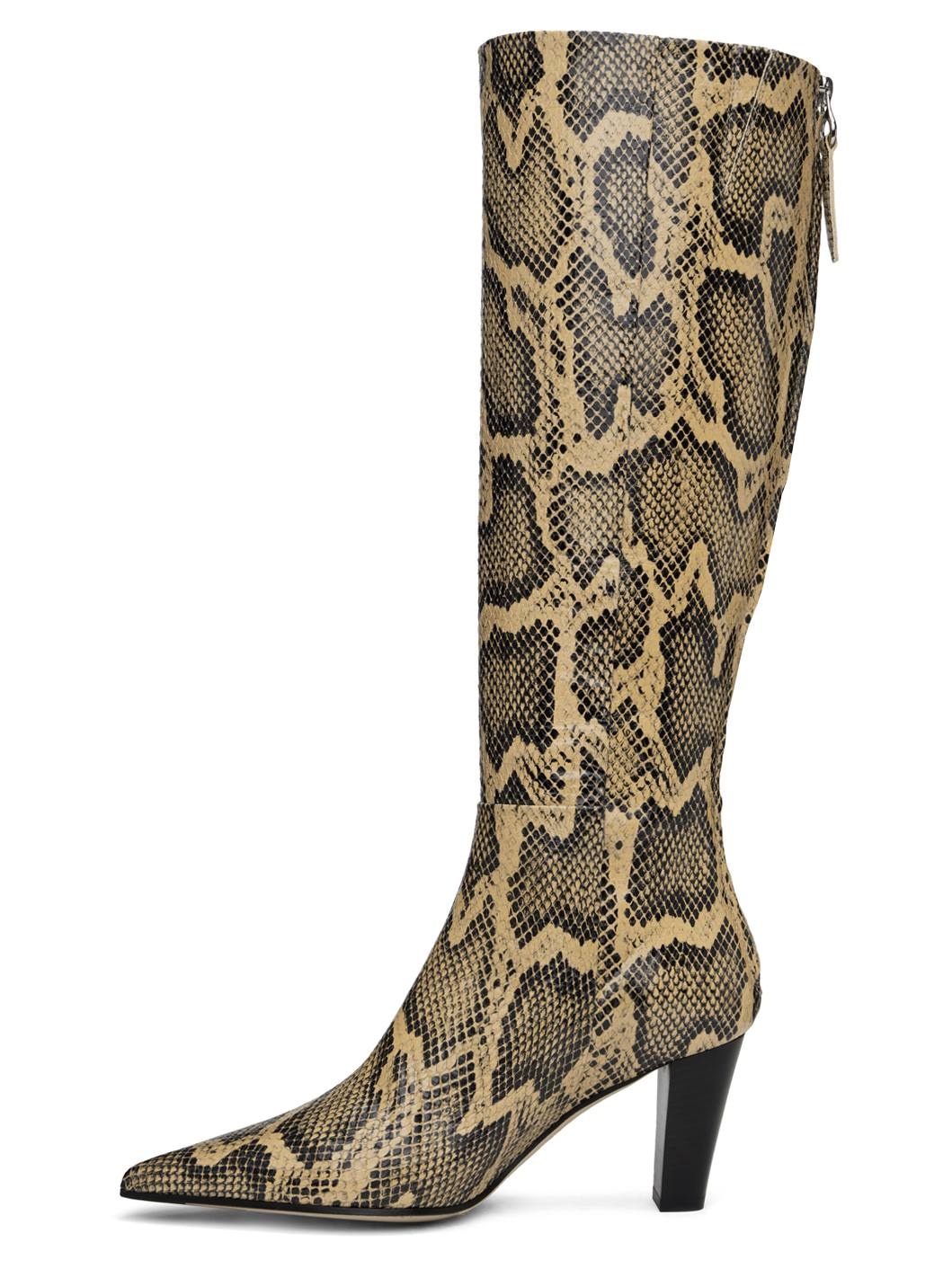Beige Cecilia Tall Boots - 3