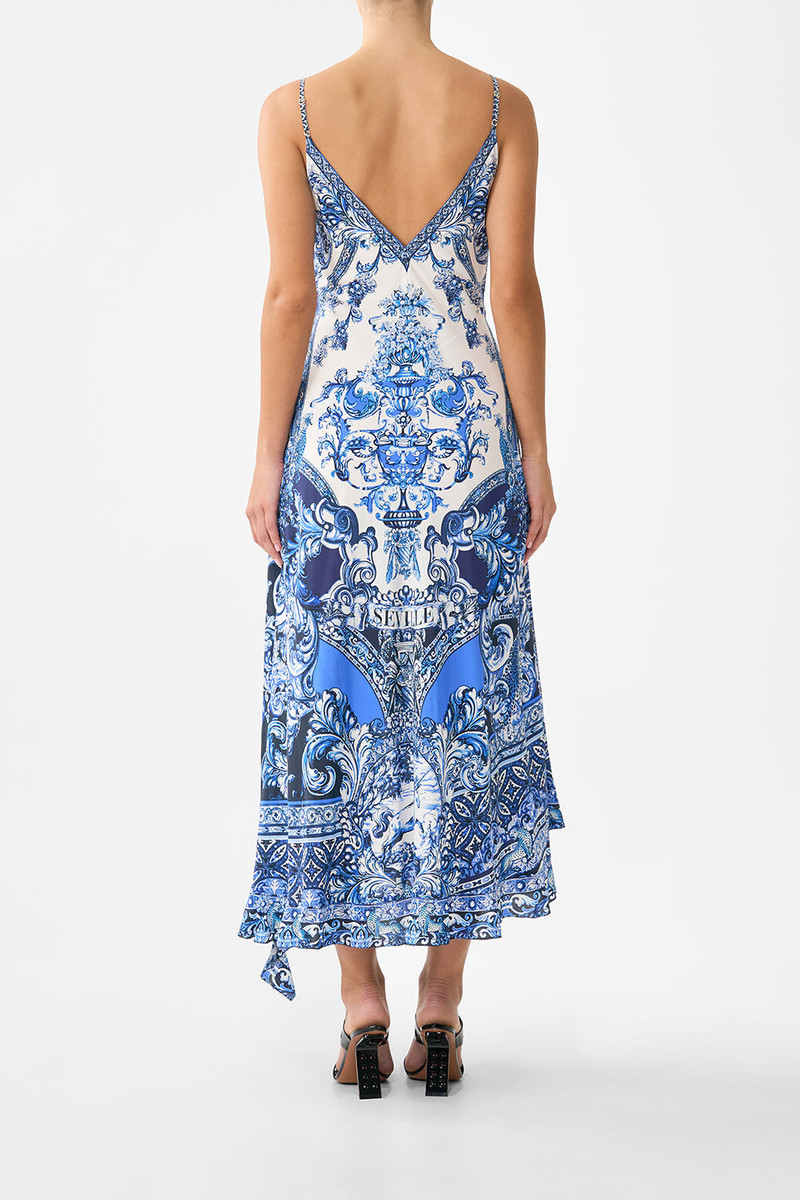 CAMILLA BIAS SLIP DRESS WITH FRILL HEM outlook