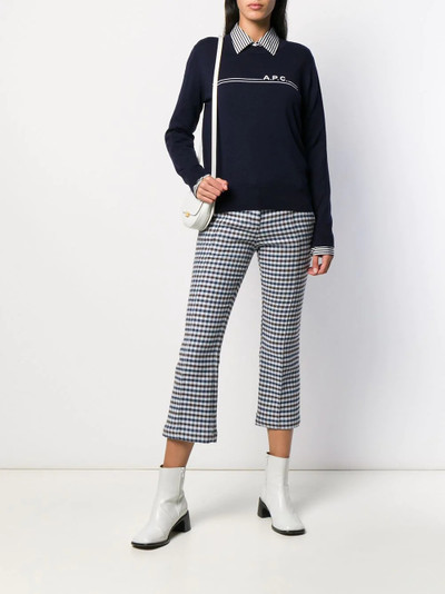 A.P.C. logo striped jumper outlook