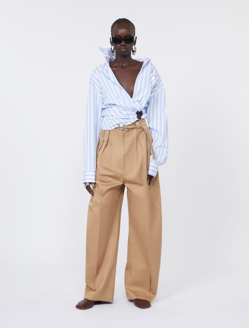 Sportmax Oversized gabardine trousers - biscuit outlook