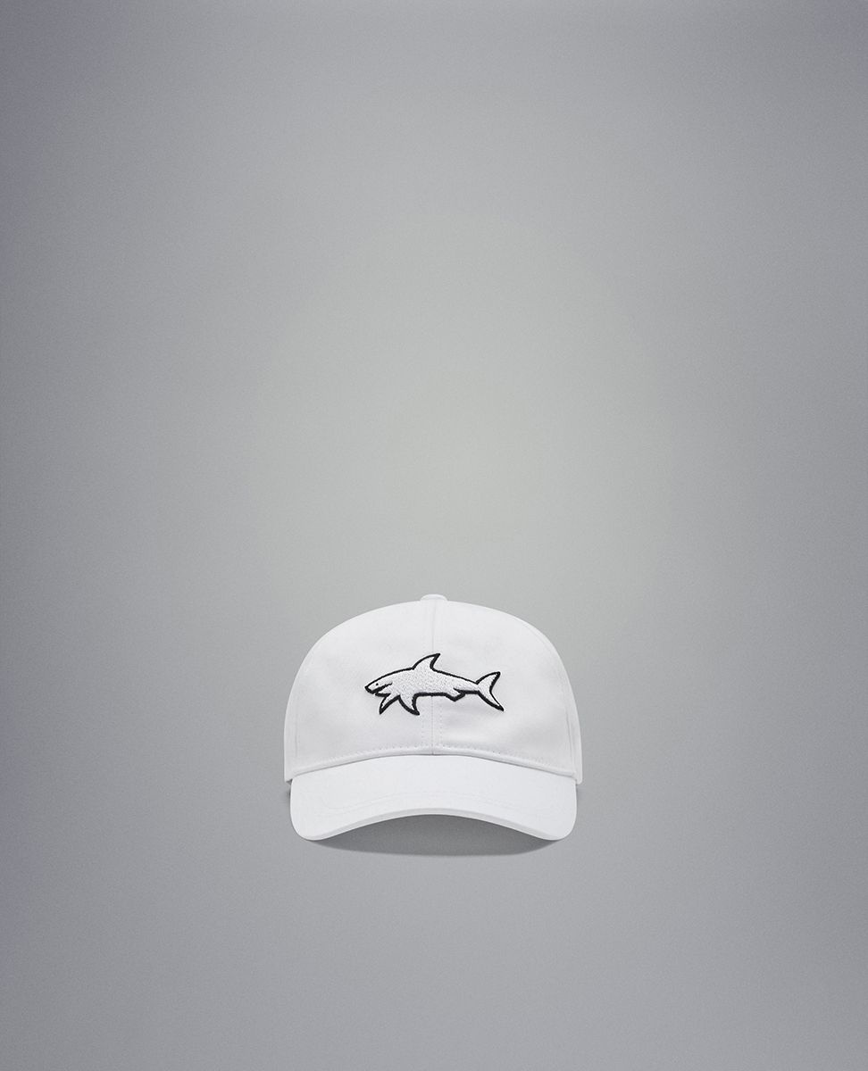 Cotton baseball cap with 3D embroidered Shark - 3