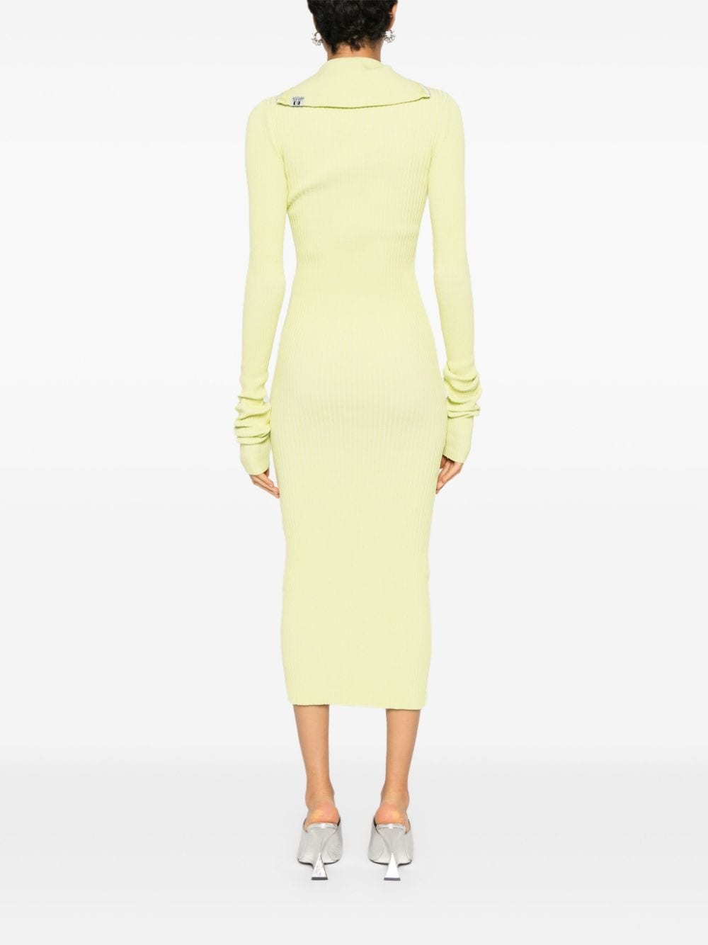 logo-patch midi dress - 4