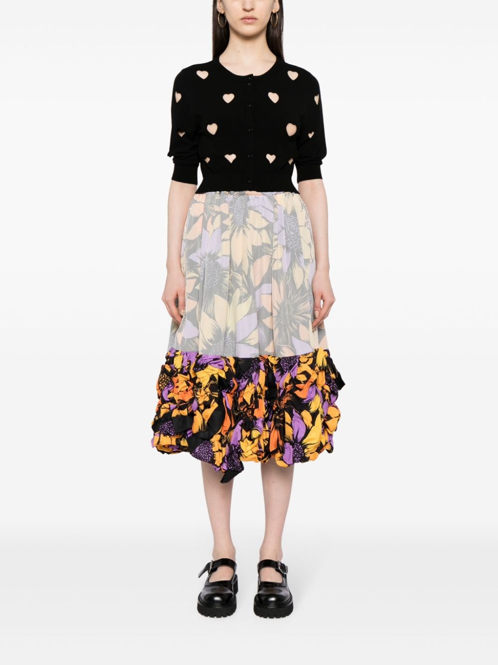 floral-print midi skirt - 2