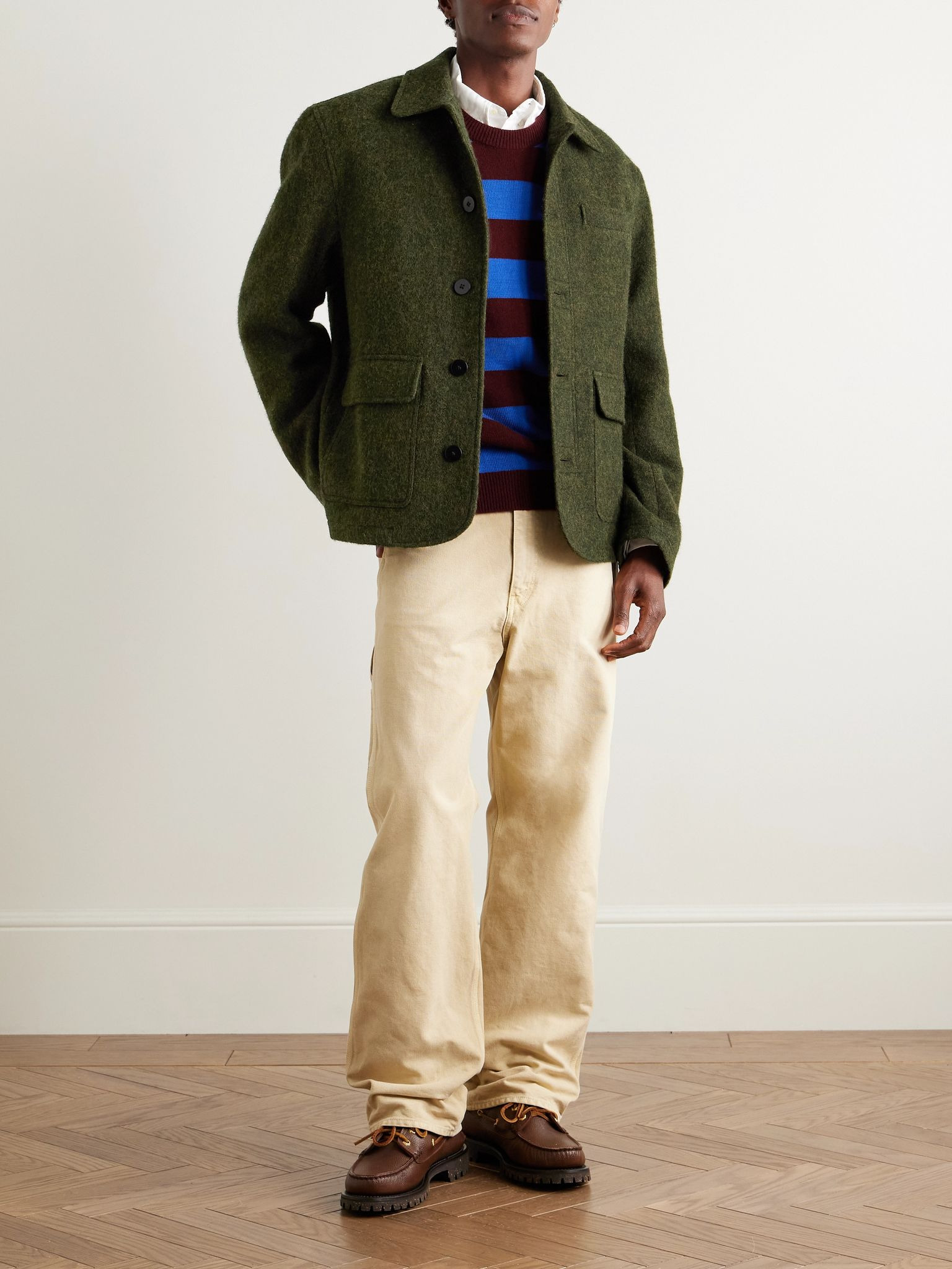 Lambeth Wool-Blend Felt Field Jacket Green - 2