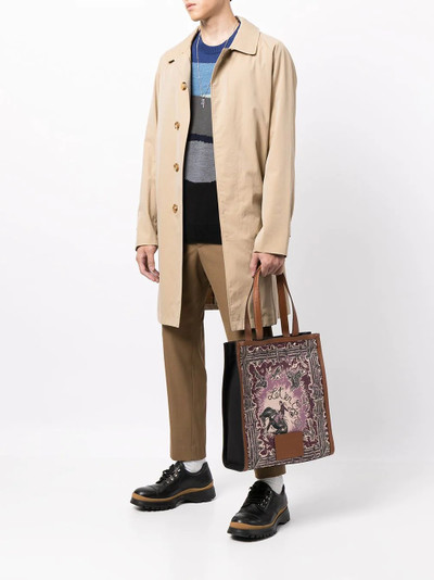 Paul Smith graphic-print leather tote bag outlook