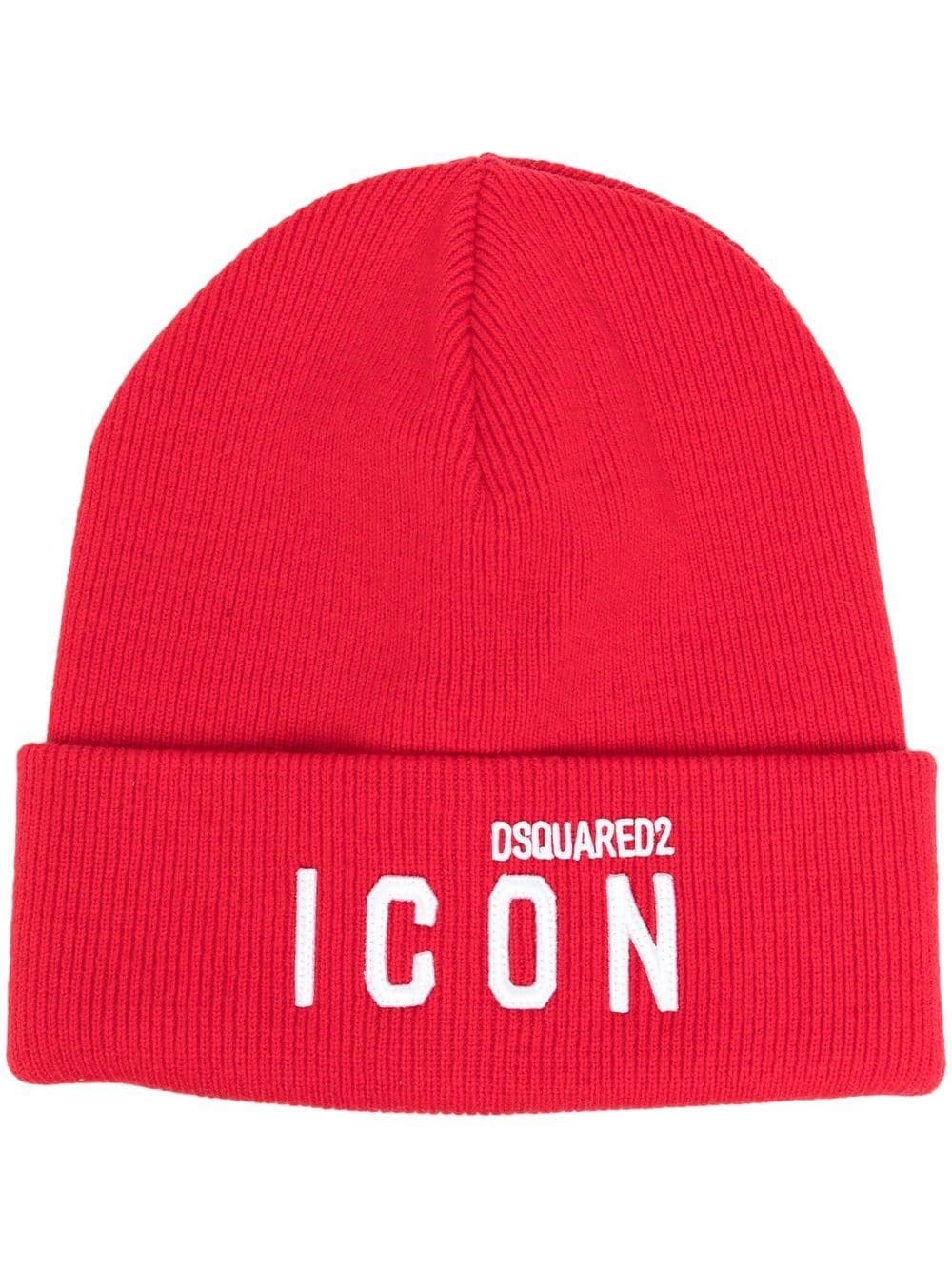 logo-appliqué wool beanie - 1