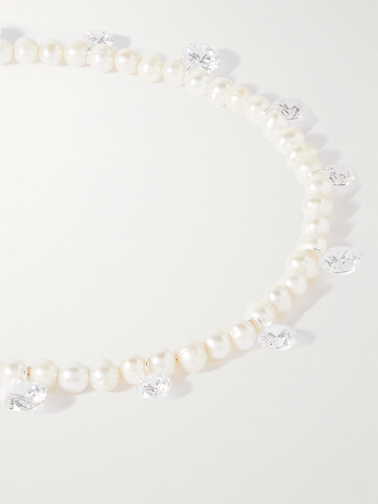 Dreaming Awake Recycled Silver, Pearl And Cubic Zirconia Necklace - 4
