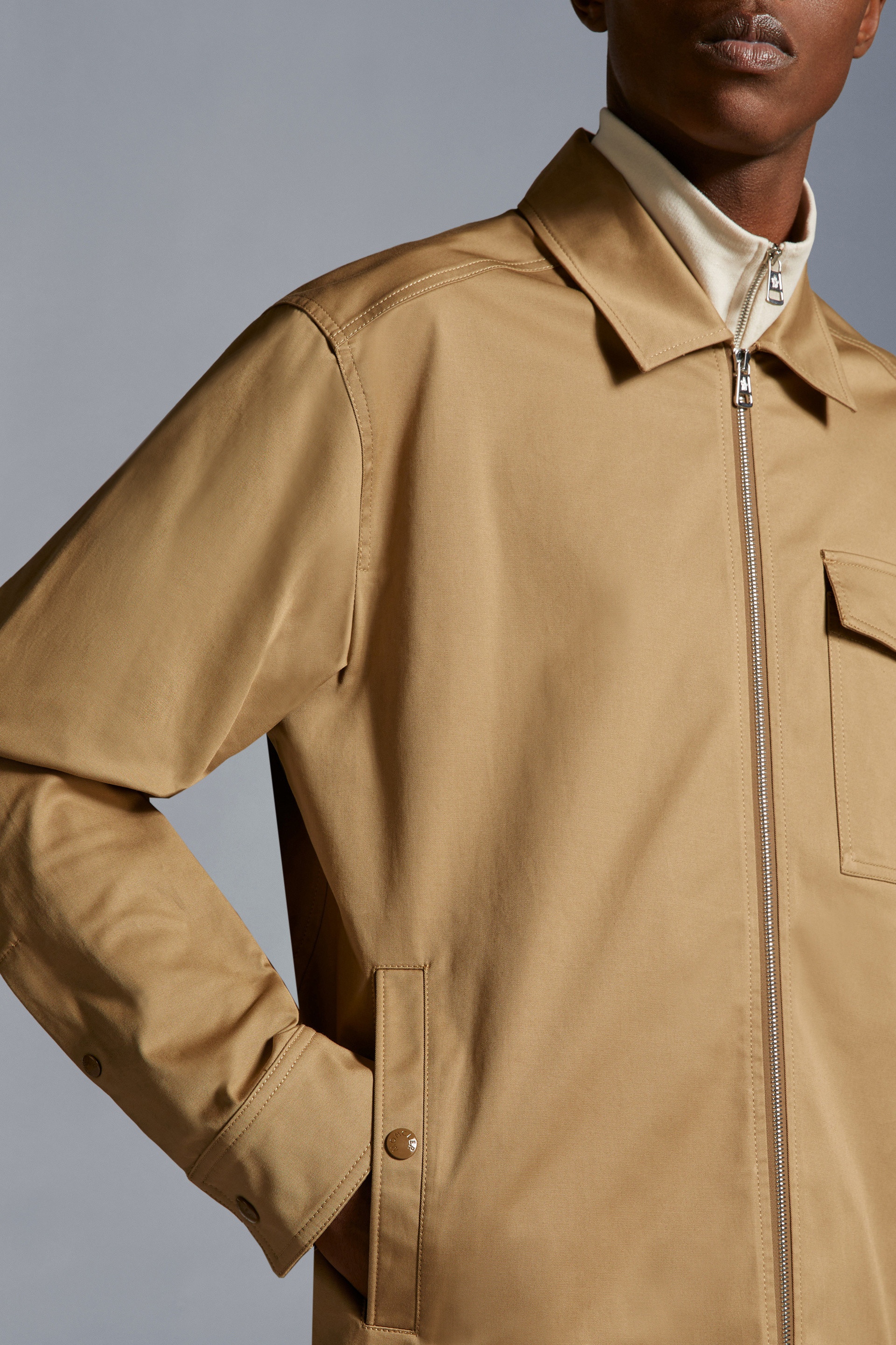 Gabardine Zip-Up Shirt - 6