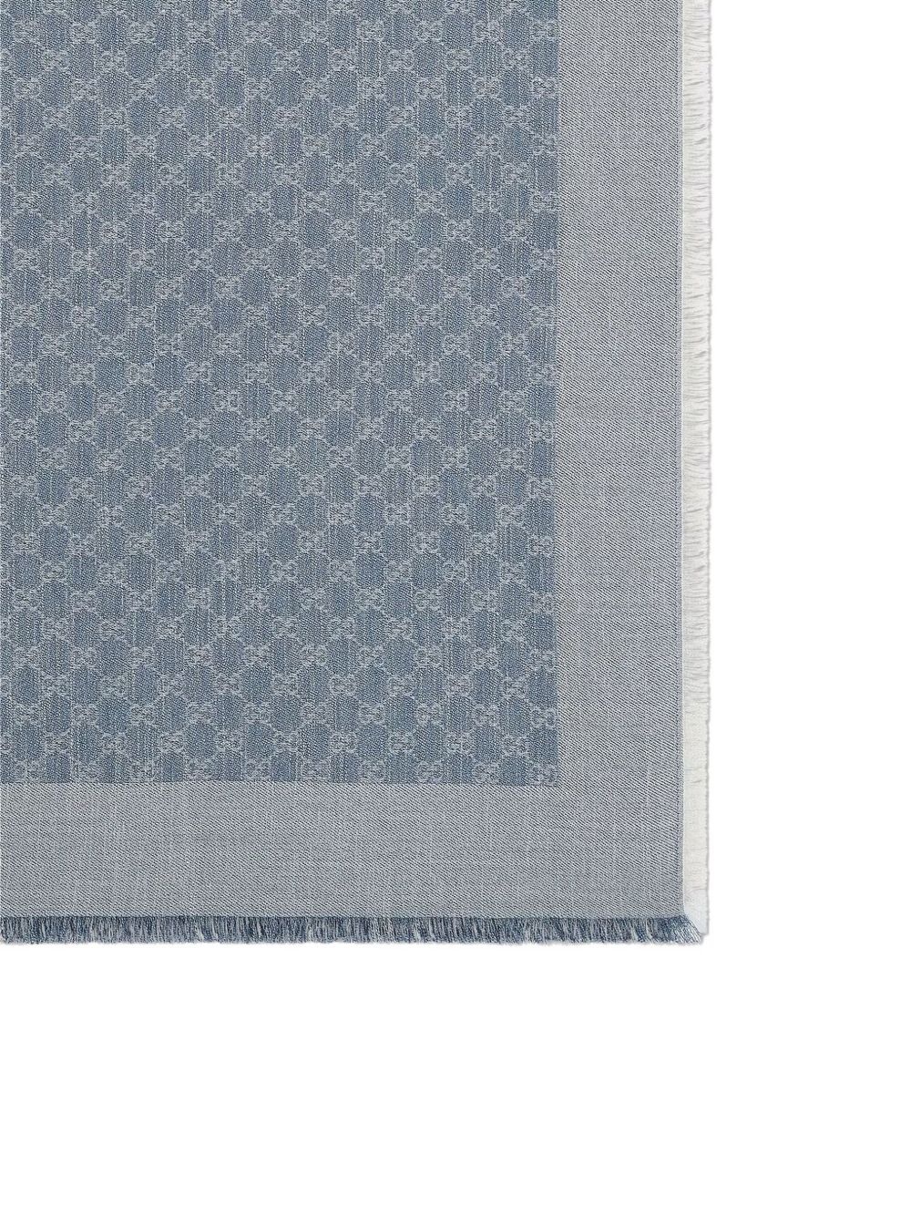GG denim-effect scarf - 2