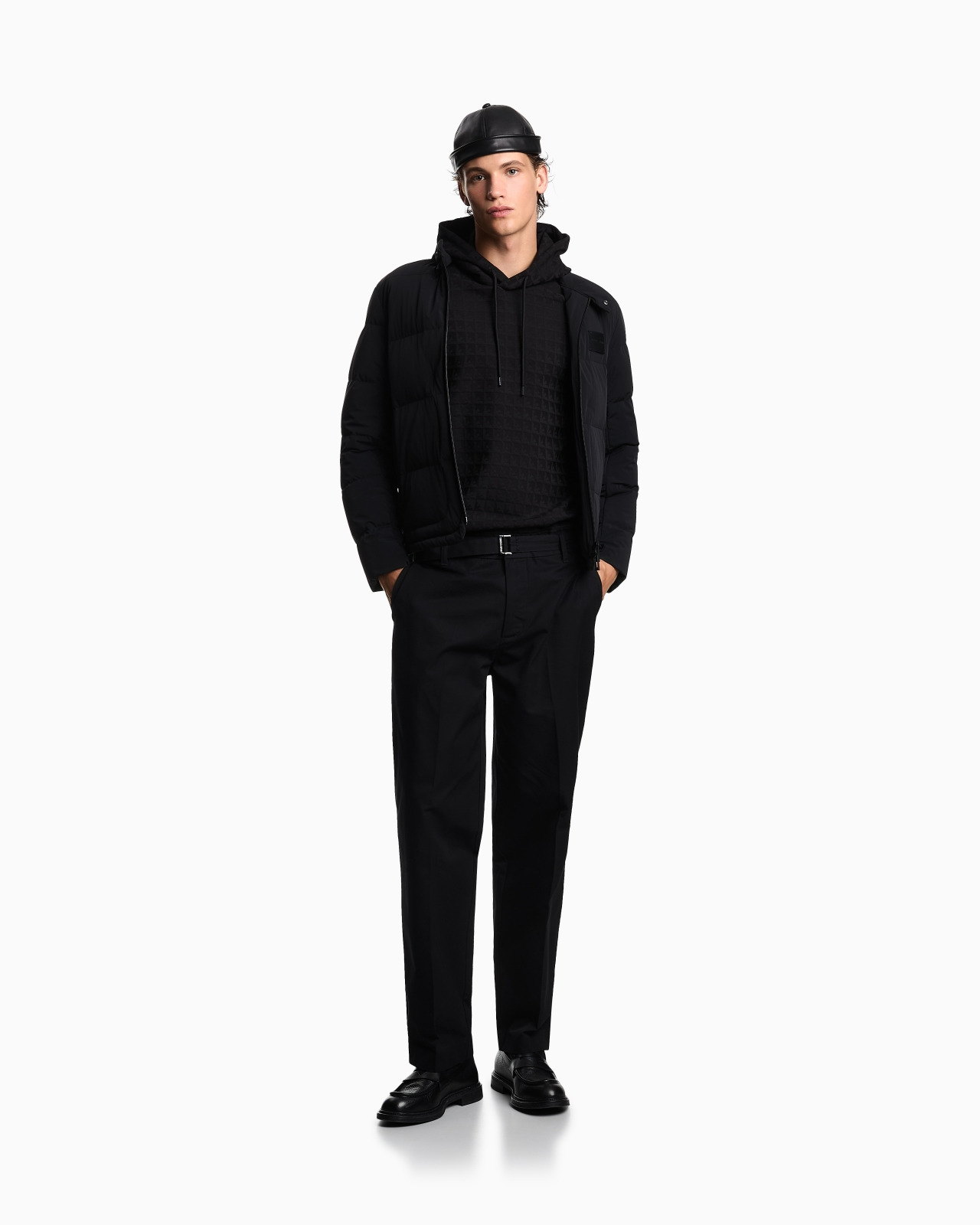 ASV LYOCELL-BLEND JACQUARD JERSEY HOODED SWEATSHIRT WITH REPEATED EAGLE MOTIF - 2