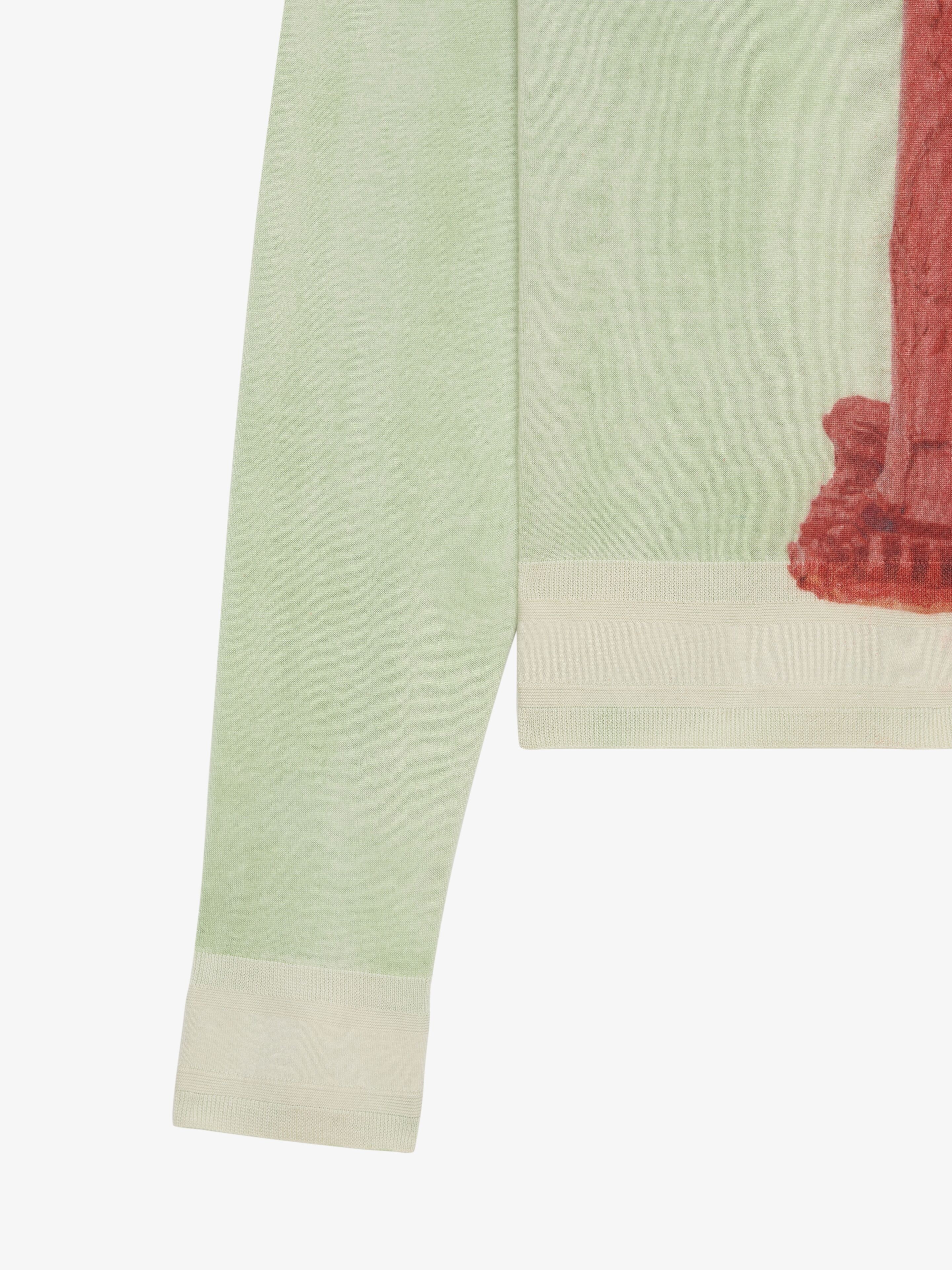 SWEATER IN CASHMERE AND SILK WITH CERAMIC PRINT - 6