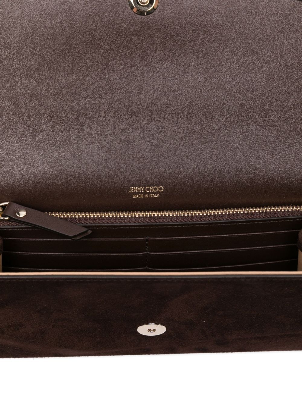 envelope suede clutch bag - 5