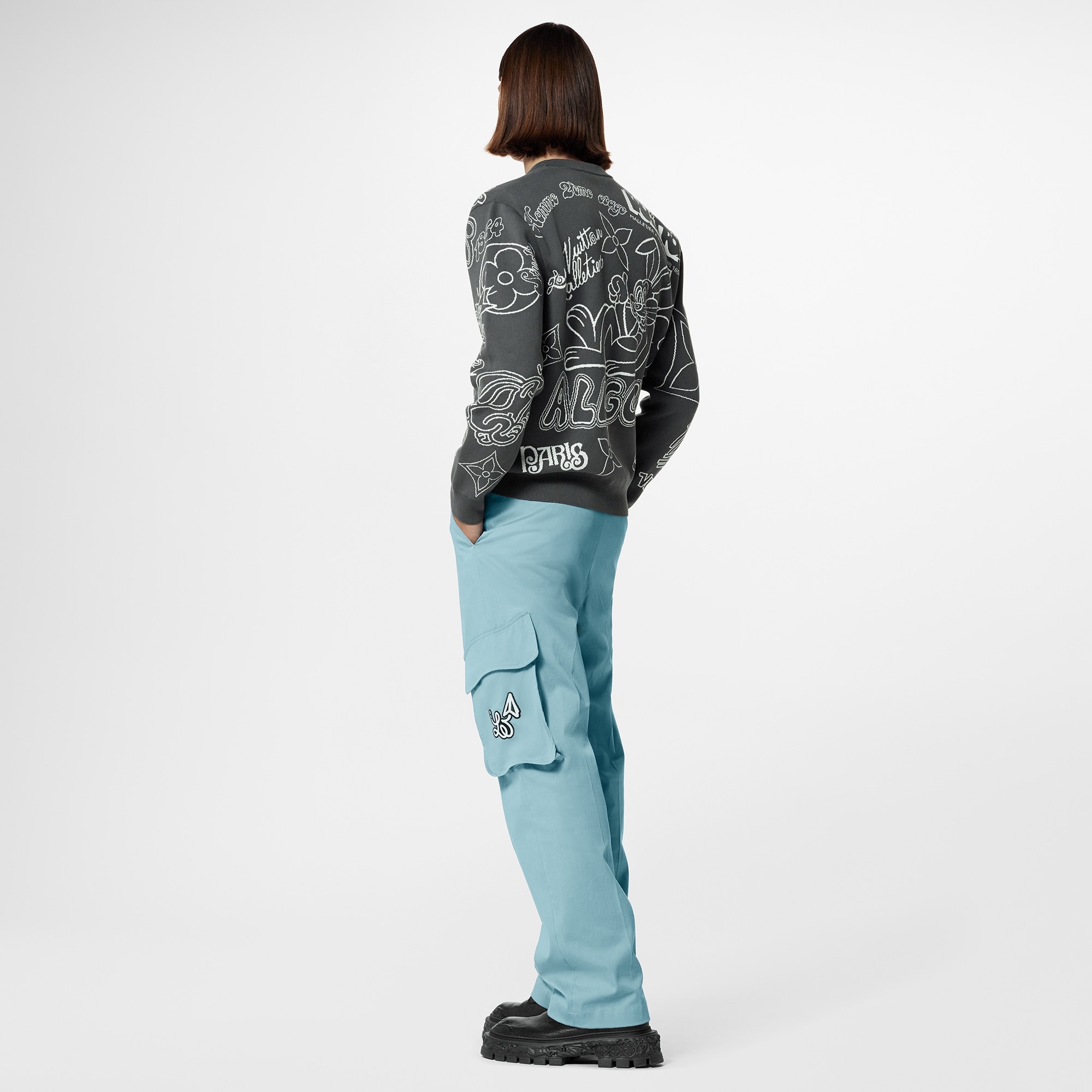 Louis Vuitton LV Regular Chino Pants Metal Grey. Size 40