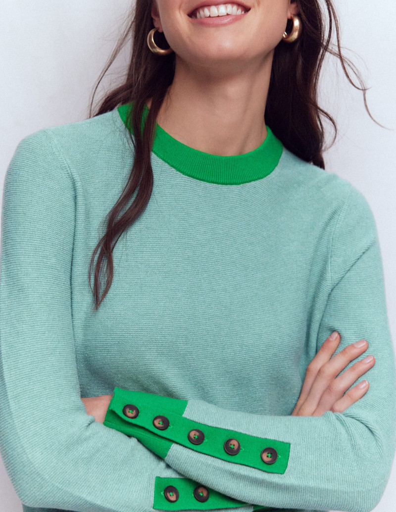 Grace Colour Block Sweater-Cloudy Jade Blue 3