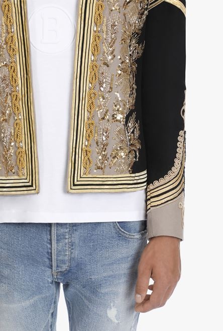 Black spencer jacket with gold embroidery - 8