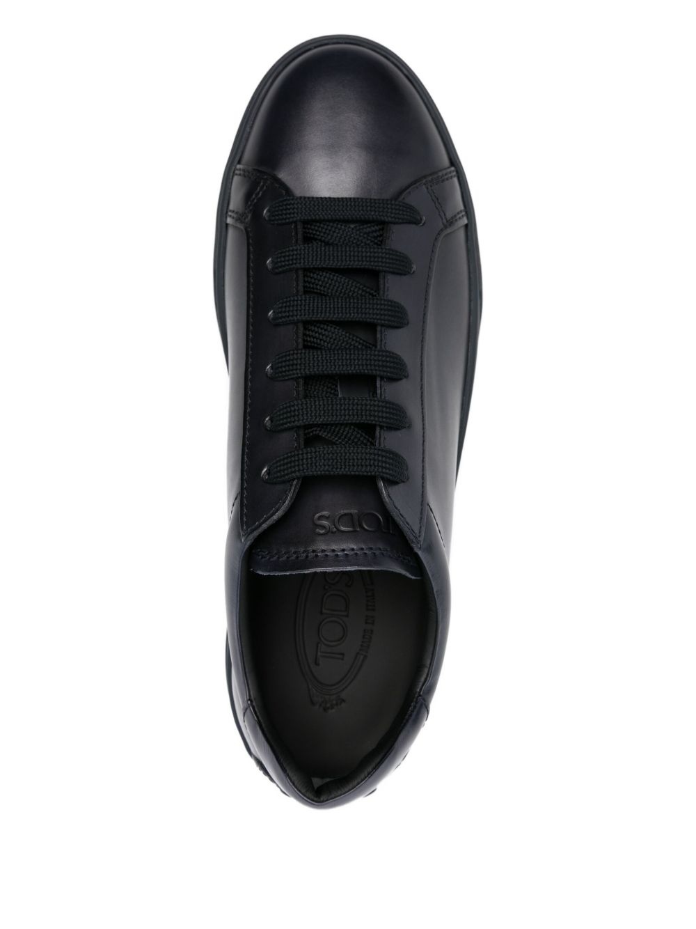 leather lace-up sneakers - 4