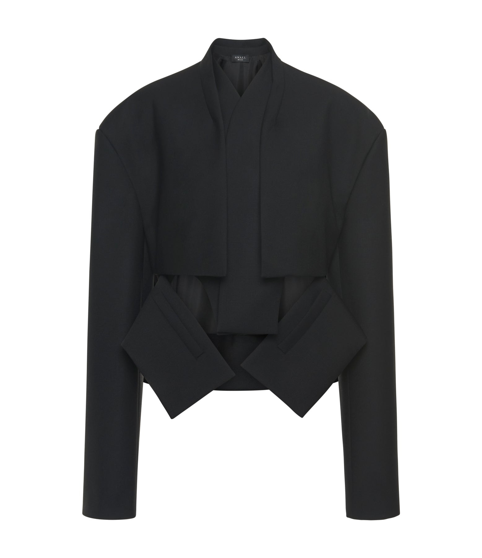 CROPPED JACKET WITH INSERT BLACK - 3