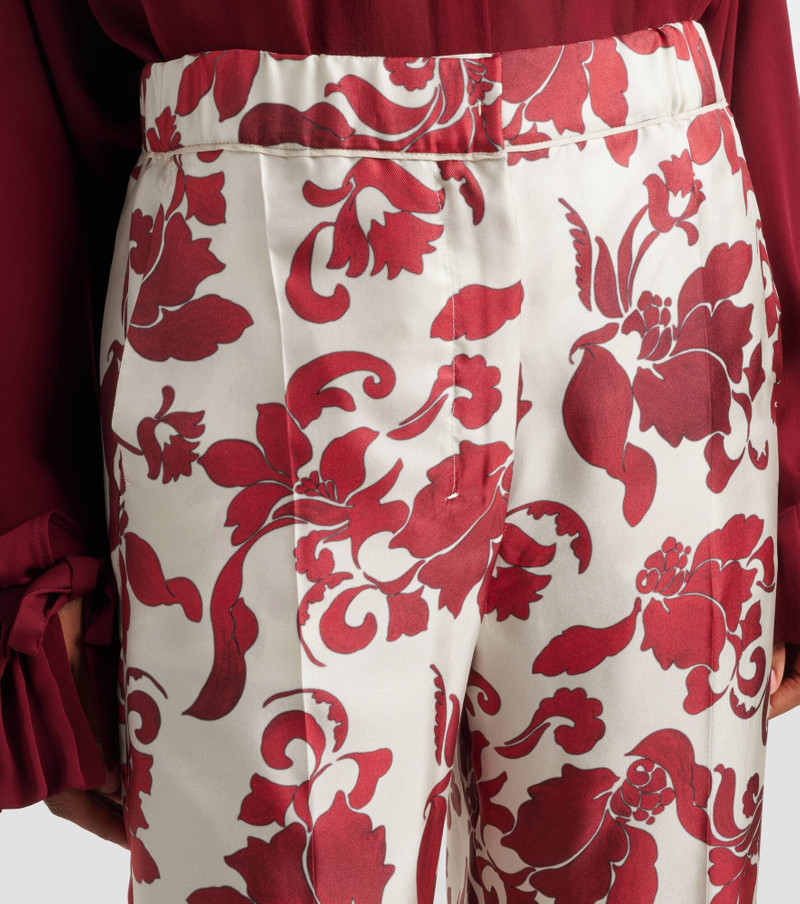 Leda printed silk wide-leg pants 4