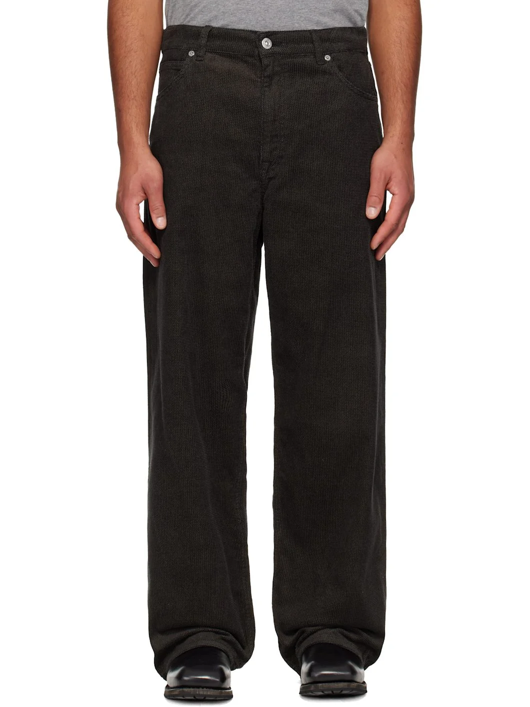 Brown Vast Cut Trousers - 1