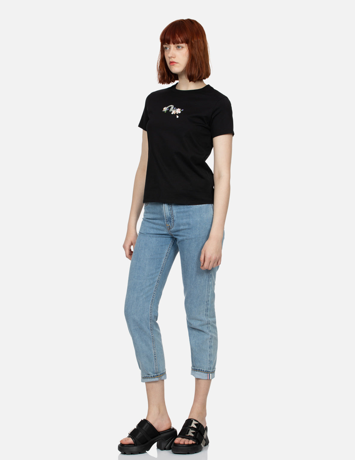 CRANES AND WISTERIA PRINT REGULAR FIT T-SHIRT - 4