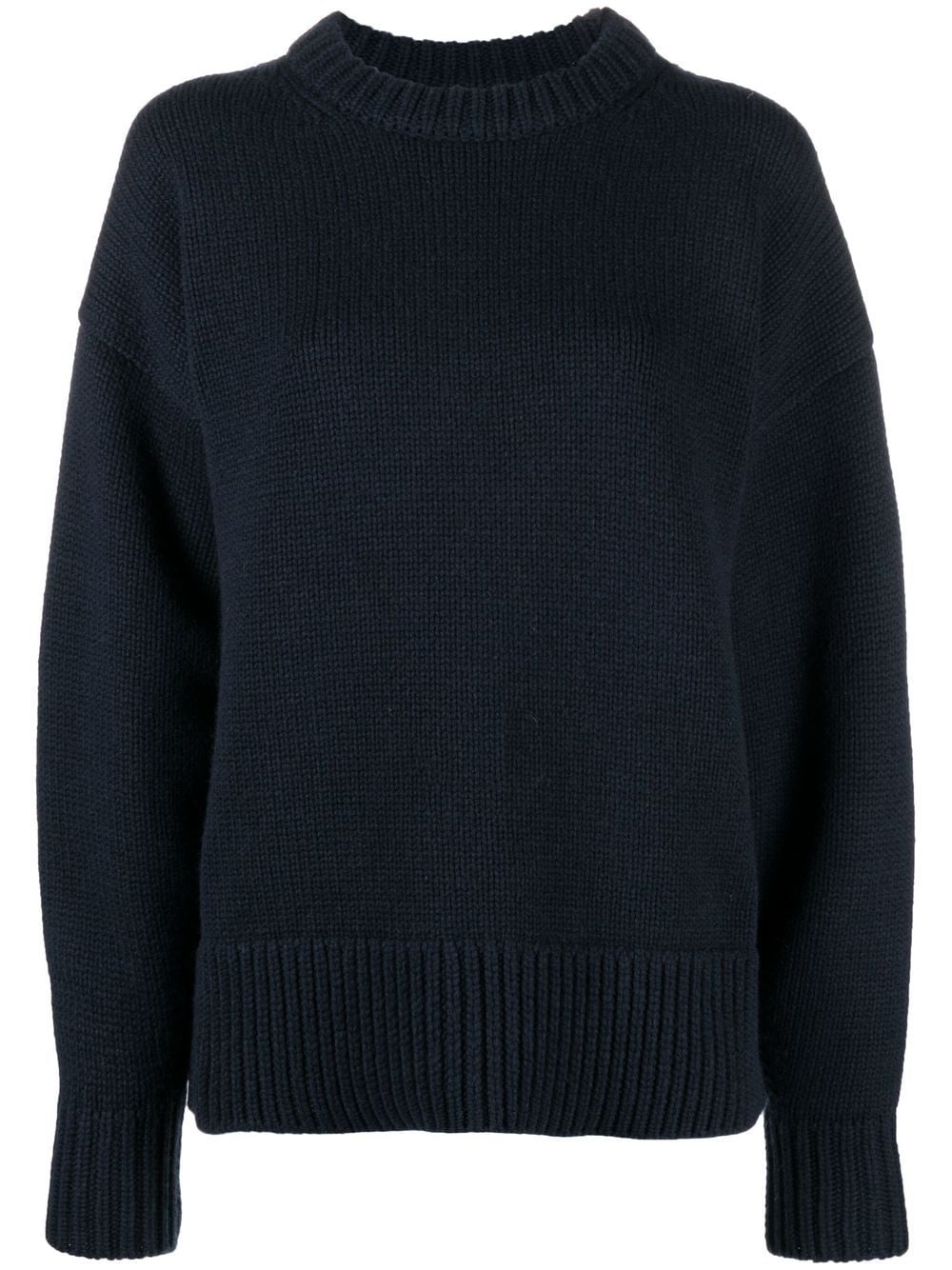 puff-sleeved knit sweater - 1