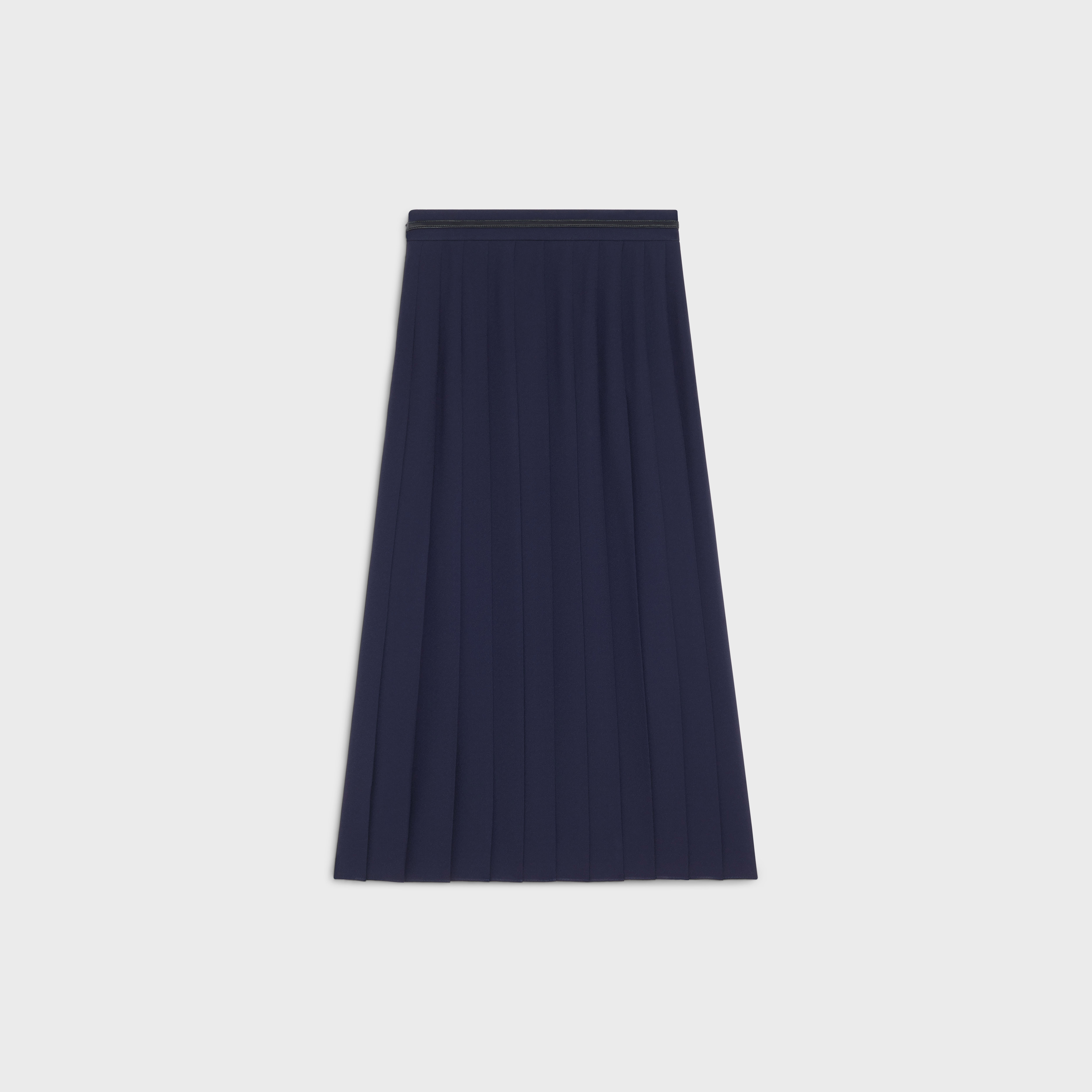 PLEATED SKIRT IN SAND CREPE - 2