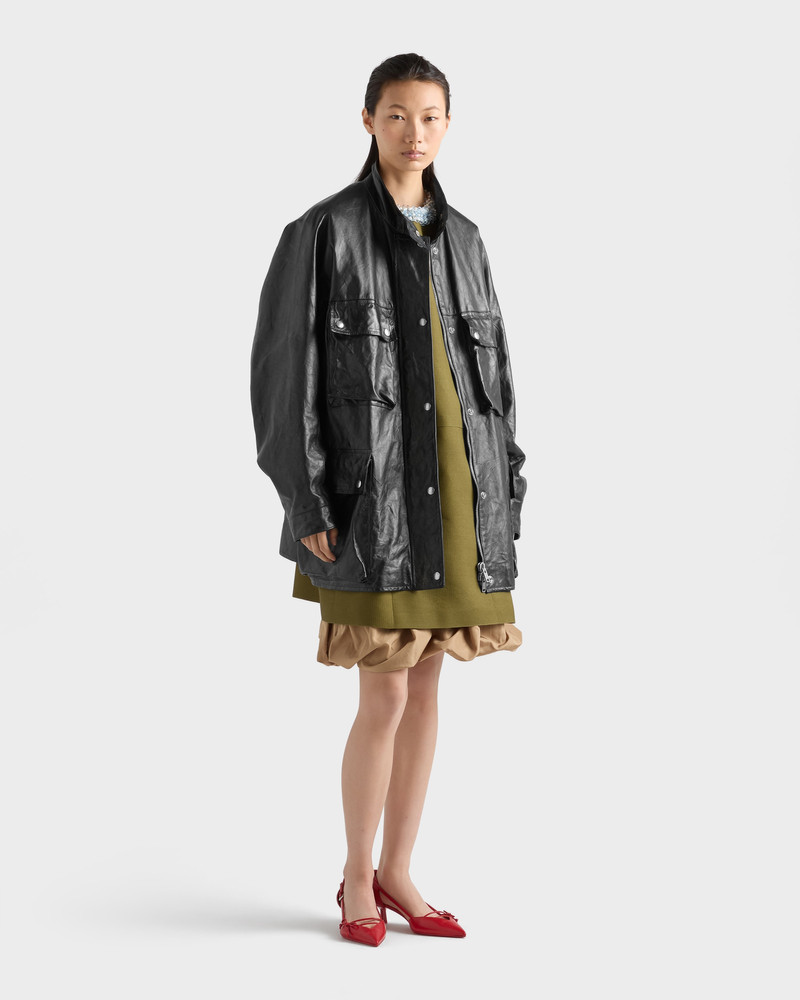 Prada Antiqued leather caban jacket outlook