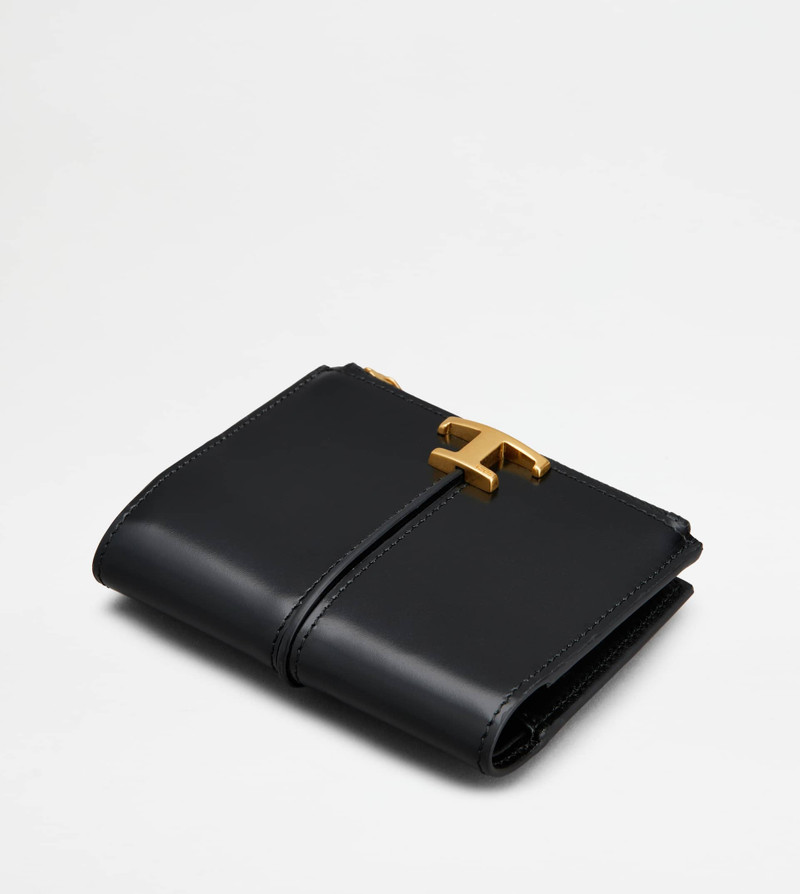 T TIMELESS WALLET IN LEATHER - BLACK 4