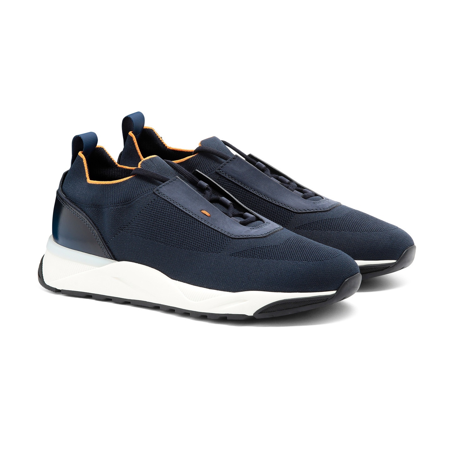 Men's blue stretch knit sneaker - 3