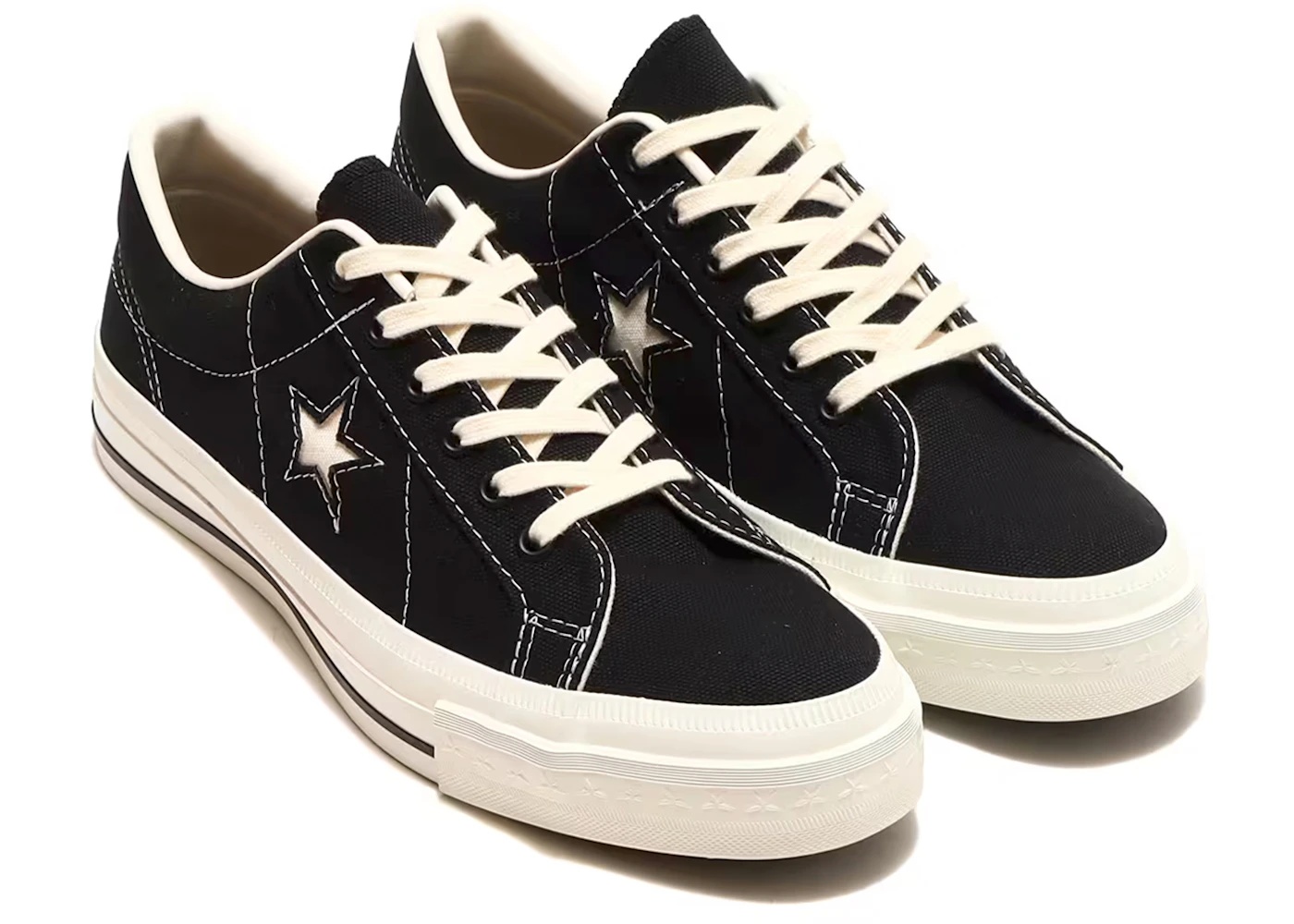 Converse one star black canvas best sale