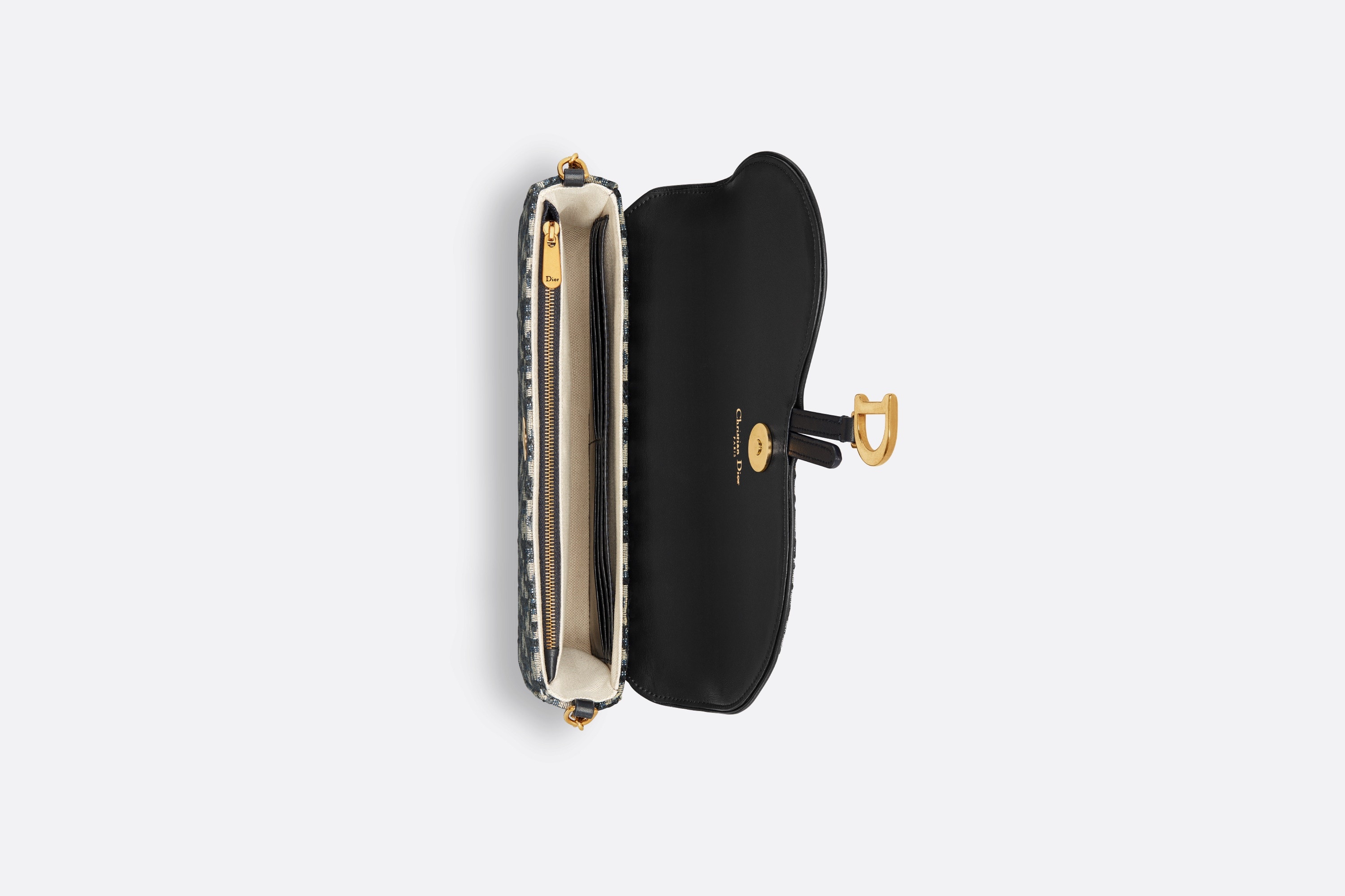 Dior Saddle Pouch with Chain | REVERSIBLE