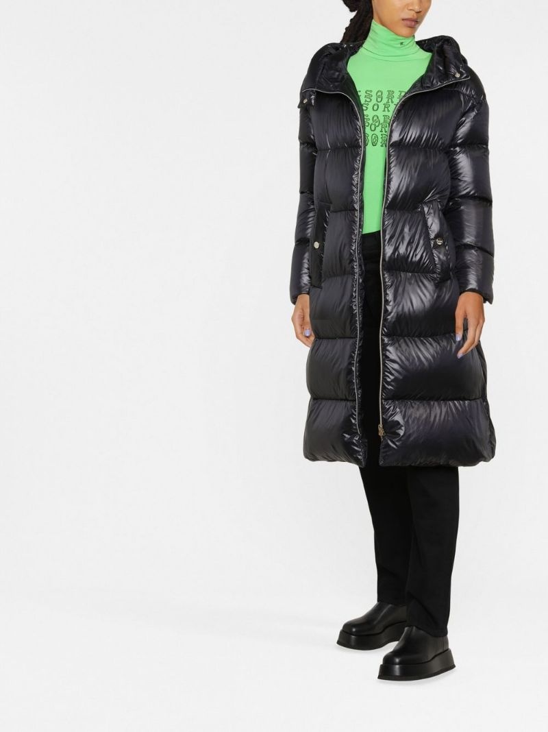 quilted padded zipped coat - 2