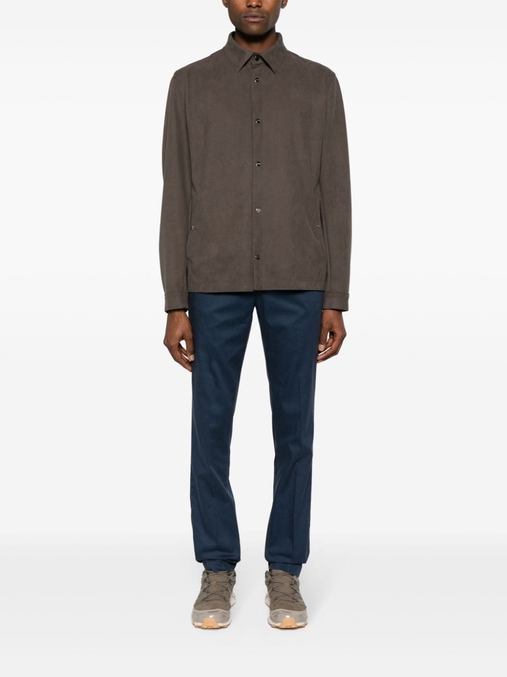 mid-rise tapered chinos - 2