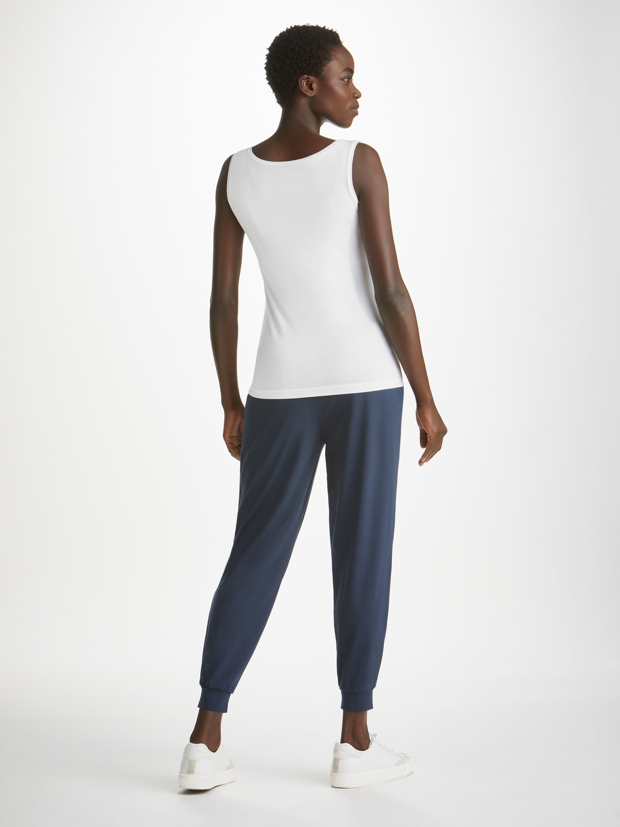 Women's Support Vest Lara Micro Modal Stretch White - 4